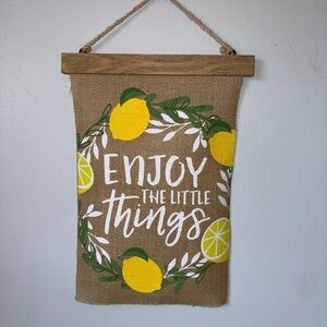 Enjoy the little things hanging banner